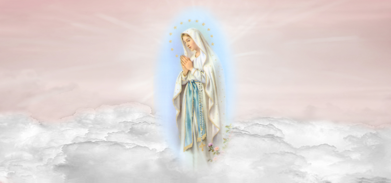 P 115 PK Lady of the Flowering Thorn Clouds Pink